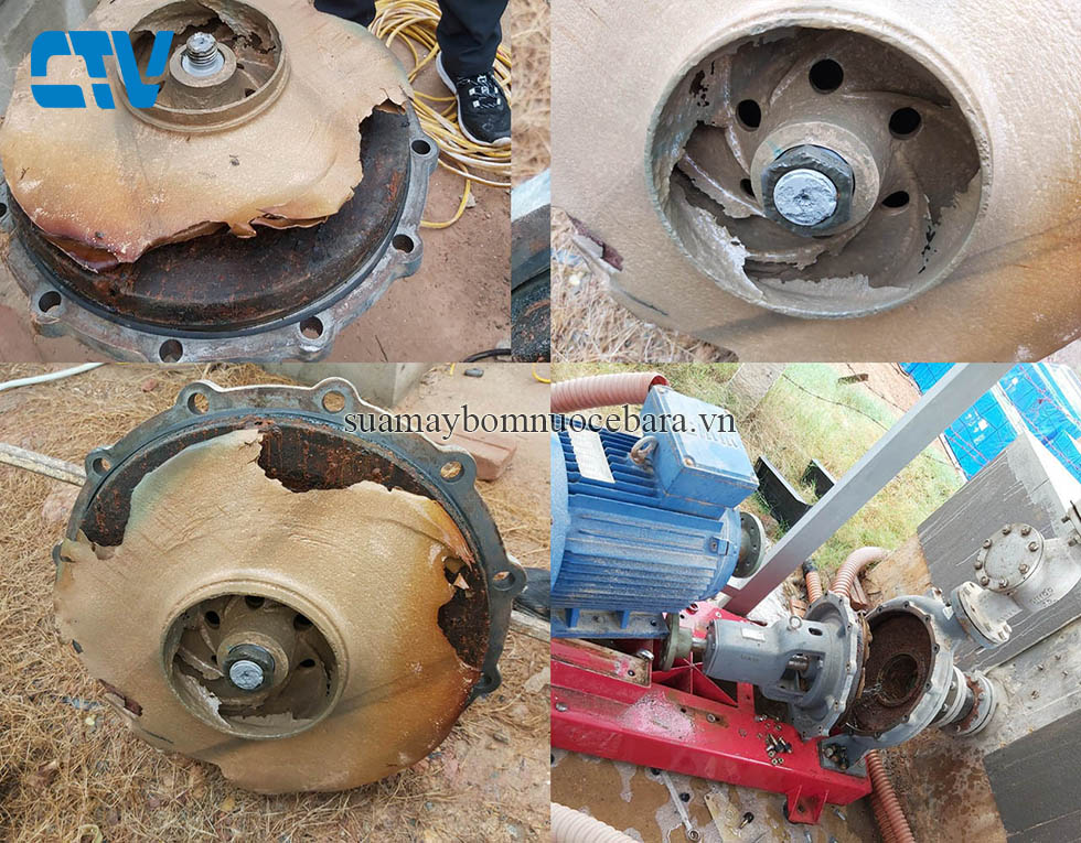 Sửa máy bơm công nghiệp Ebara bị hỏng cánh