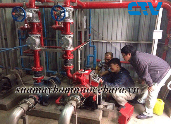 Lắp máy bơm vào hệ thống máy bơm phòng cháy chữa cháy