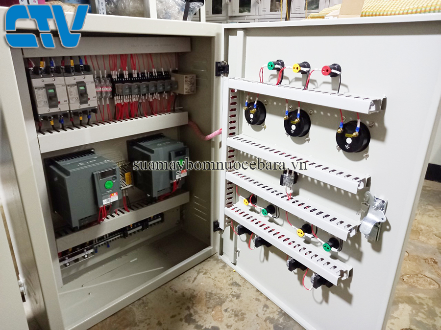 Thiết kế, lắp ráp tủ điện điều khiển cụm 2 máy bơm tăng áp