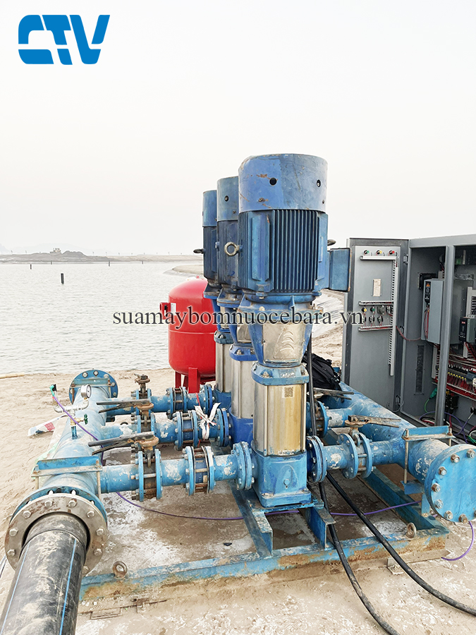 Thiết kế, lắp đặt máy bơm tăng áp công nghiệp trục đứng 30 Kw