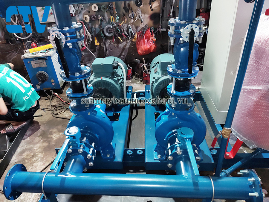 Lắp đặt hệ máy bơm tăng áp công nghiệp Stac 37Kw